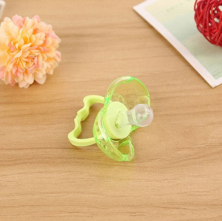 Love baby baby baby new baby pacifier anti automatically closed round head flat hair randomly issued - Amazhona 