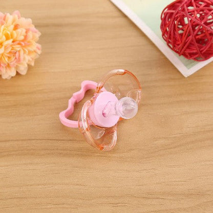 Love baby baby baby new baby pacifier anti automatically closed round head flat hair randomly issued - Amazhona 