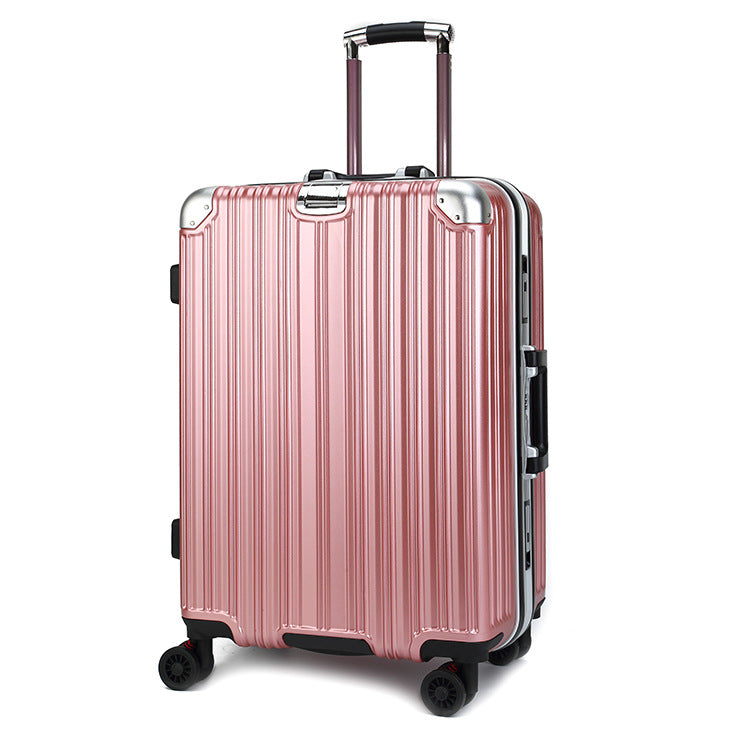 Luggage pull rod box Cardan female rose gold aluminum frame tour box 2024 inch men business suitcase - Amazhona 