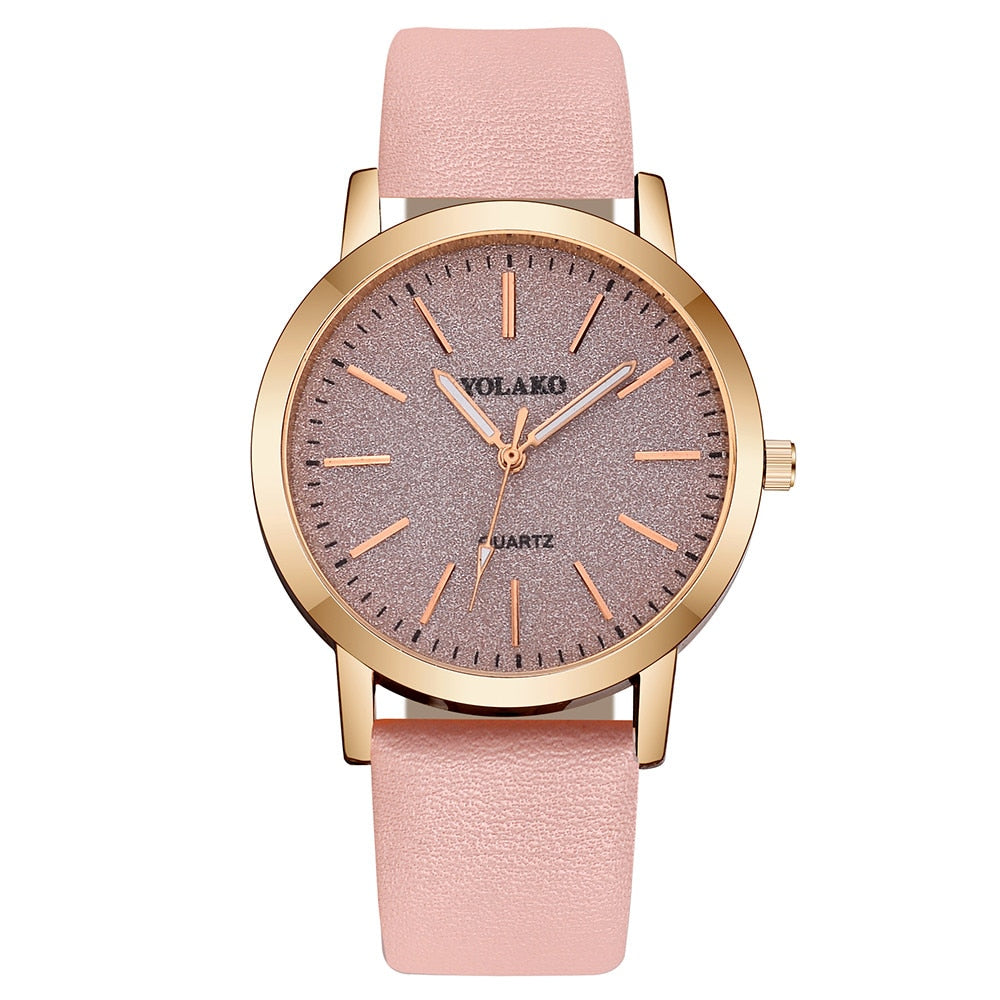 Luxury Brand Leather Quartz Women's Watch Ladies Fashion Watch Women Wristwatch Clock relogio feminino hours reloj mujer saati - Amazhona 