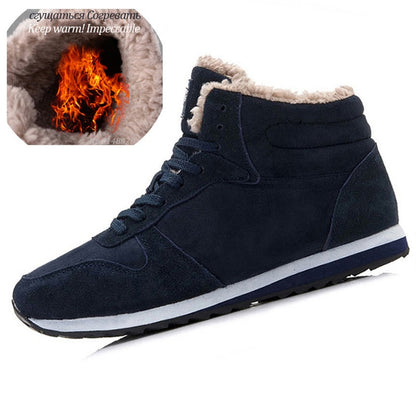 Men Boots Fashion Warm Winter Sneakers For Men Winter Boots Casual Shoes Men Ankle Boots Shoes Winter Chaussure Homme Husband - Amazhona 