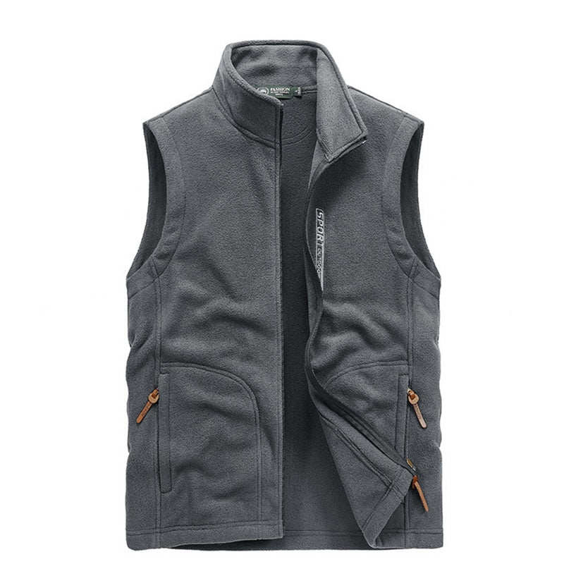 Men Fleece Spring Jacket 2021 New Windproof Casual Warm Vest Coat Men Large Size Clothing S-5XL Fashion Winter Vest Men's Jacket - Amazhona 