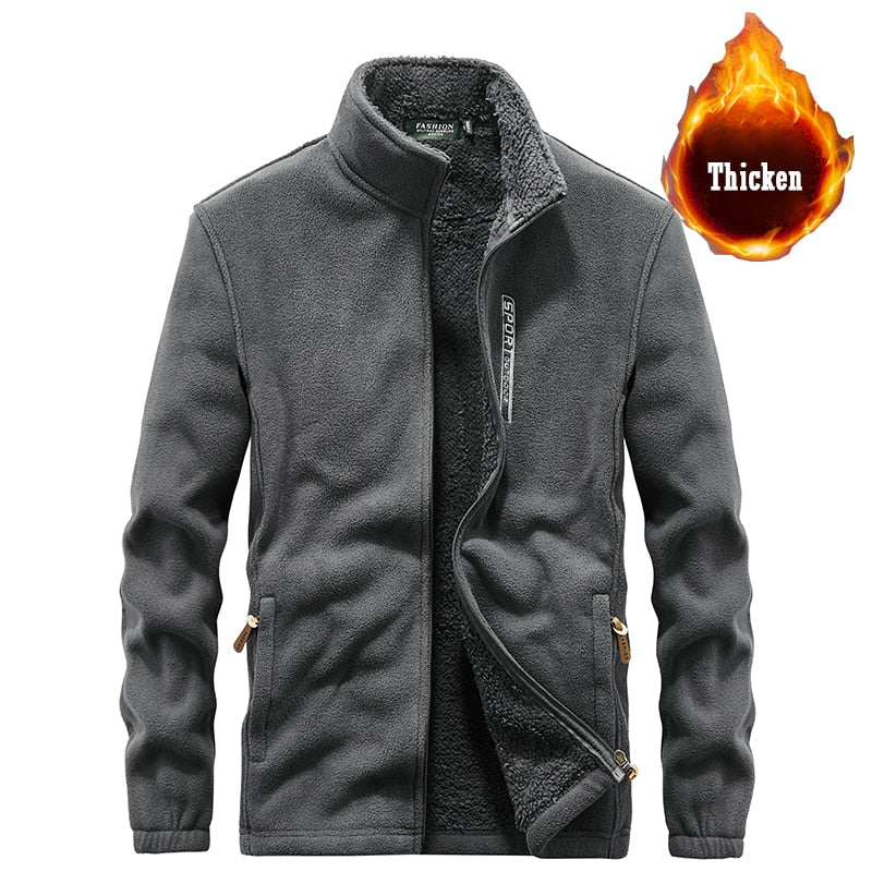 Men Fleece Spring Jacket 2021 New Windproof Casual Warm Vest Coat Men Large Size Clothing S-5XL Fashion Winter Vest Men's Jacket - Amazhona 