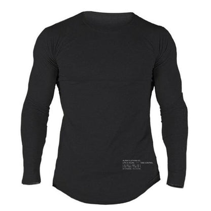 Men Long Sleeves Fitness Tees - Amazhona 