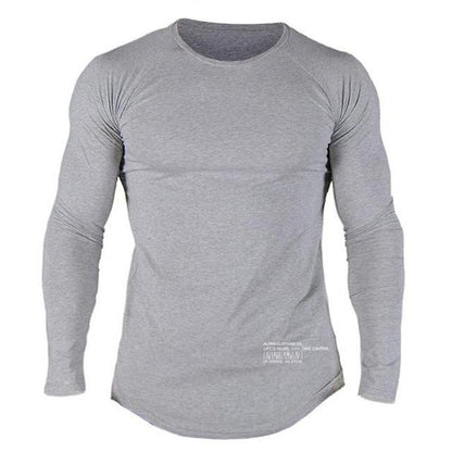 Men Long Sleeves Fitness Tees - Amazhona 