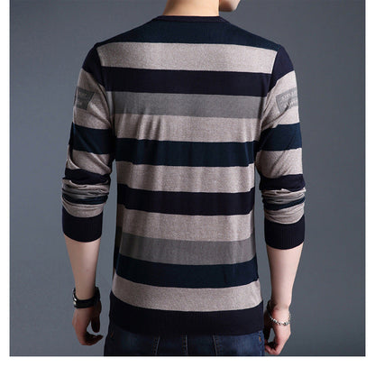 Men'S Long-Sleeved T-Shirts Men'S Bottoming Shirt Casual Round Neck - Amazhona 