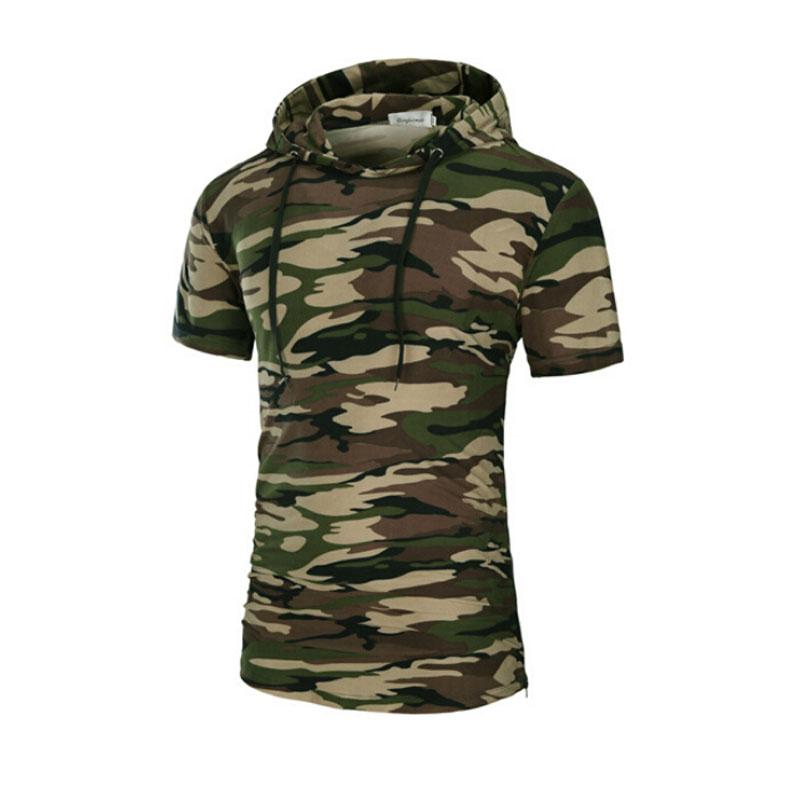 Men Stylish Hooded T-Shirt - Amazhona 