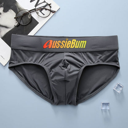 Men's Aussiebum briefs with milk silk low waist stretch stereo bag fit comfortably - Amazhona 