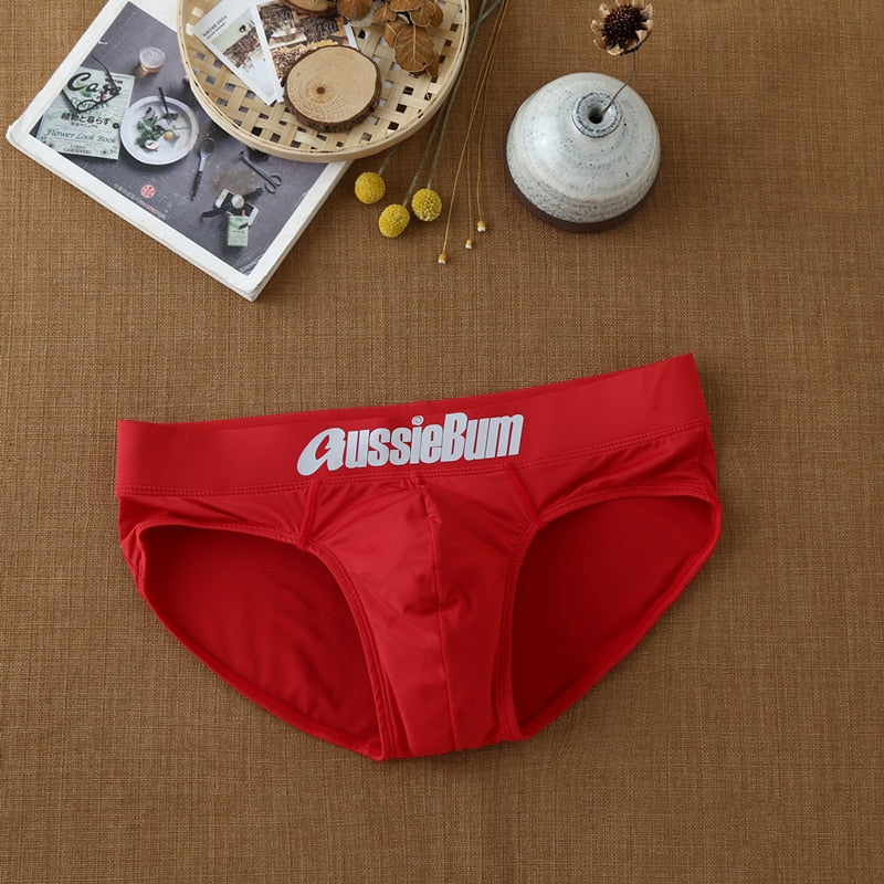 Men's Aussiebum briefs with milk silk low waist stretch stereo bag fit comfortably - Amazhona 