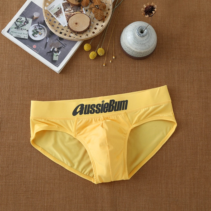 Men's Aussiebum briefs with milk silk low waist stretch stereo bag fit comfortably - Amazhona 