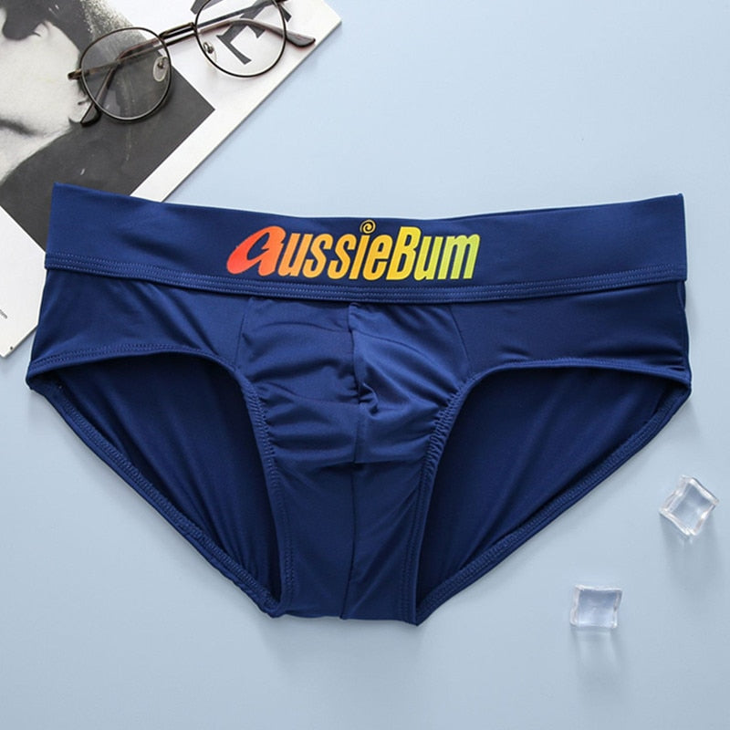 Men's Aussiebum briefs with milk silk low waist stretch stereo bag fit comfortably - Amazhona 