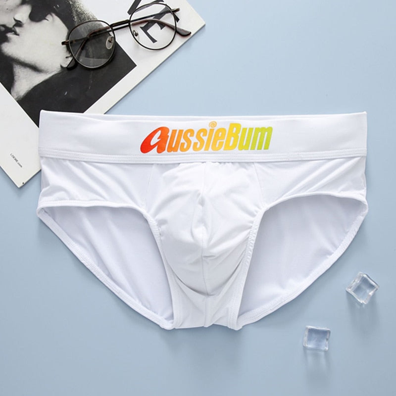 Men's Aussiebum briefs with milk silk low waist stretch stereo bag fit comfortably - Amazhona 