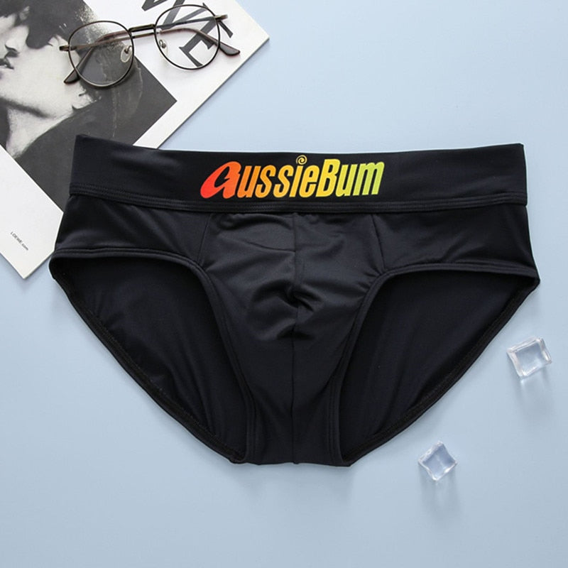 Men's Aussiebum briefs with milk silk low waist stretch stereo bag fit comfortably - Amazhona 