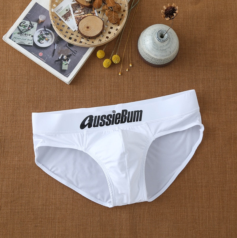 Men's Aussiebum briefs with milk silk low waist stretch stereo bag fit comfortably - Amazhona 