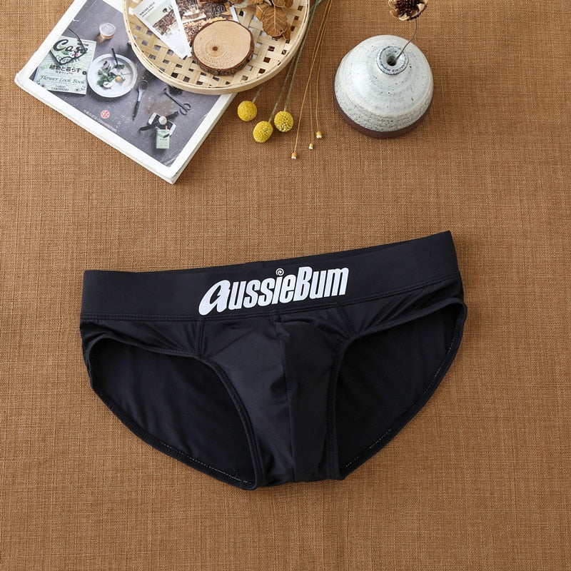 Men's Aussiebum briefs with milk silk low waist stretch stereo bag fit comfortably - Amazhona 