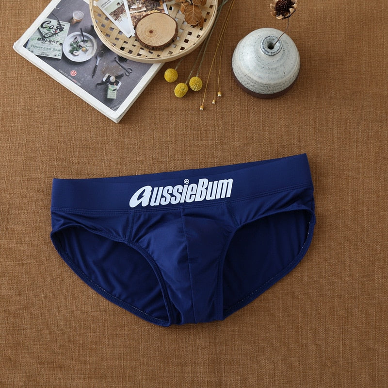 Men's Aussiebum briefs with milk silk low waist stretch stereo bag fit comfortably - Amazhona 