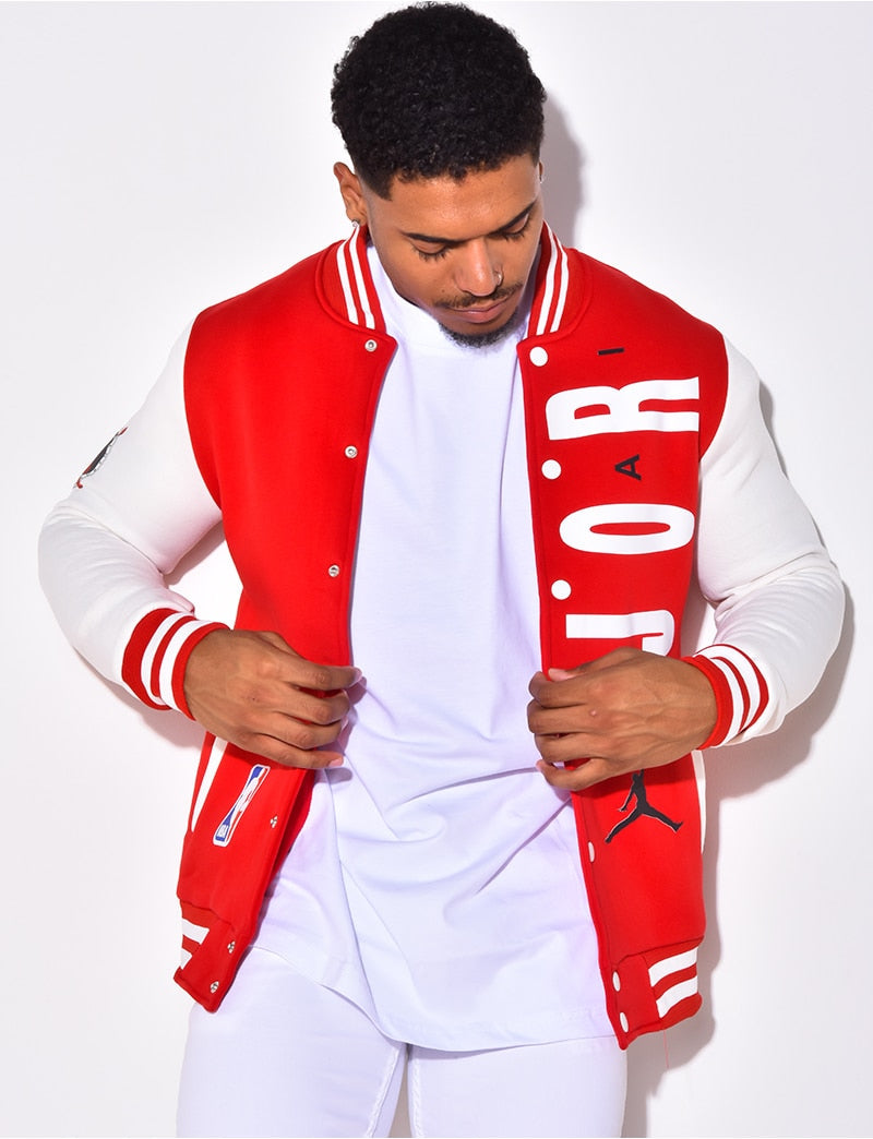 Men's Letter Printed Jacket Coat Men's Y2K Street Hip-Hop Retro Baseball Uniform Couple Casual Sports All-Match Jacket Top - Amazhona 