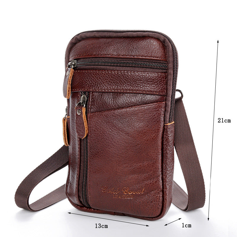 Men's Mobile Phone Bag, Wear Belt, Outdoor Sports, One-shoulder Small Bag - Amazhona 