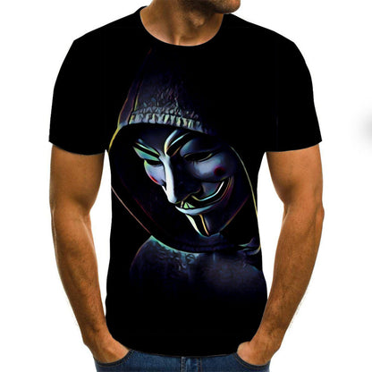 Men's clown 3D printed T-shirt - Amazhona 