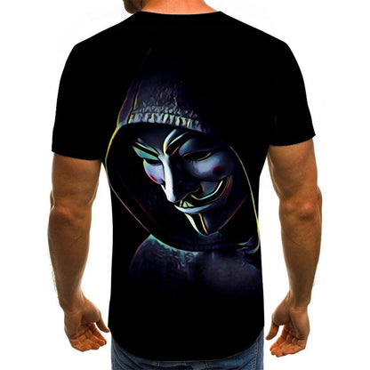 Men's clown 3D printed T-shirt - Amazhona 