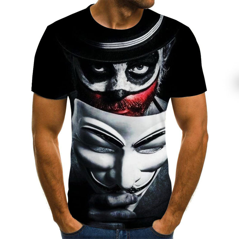 Men's clown 3D printed T-shirt - Amazhona 