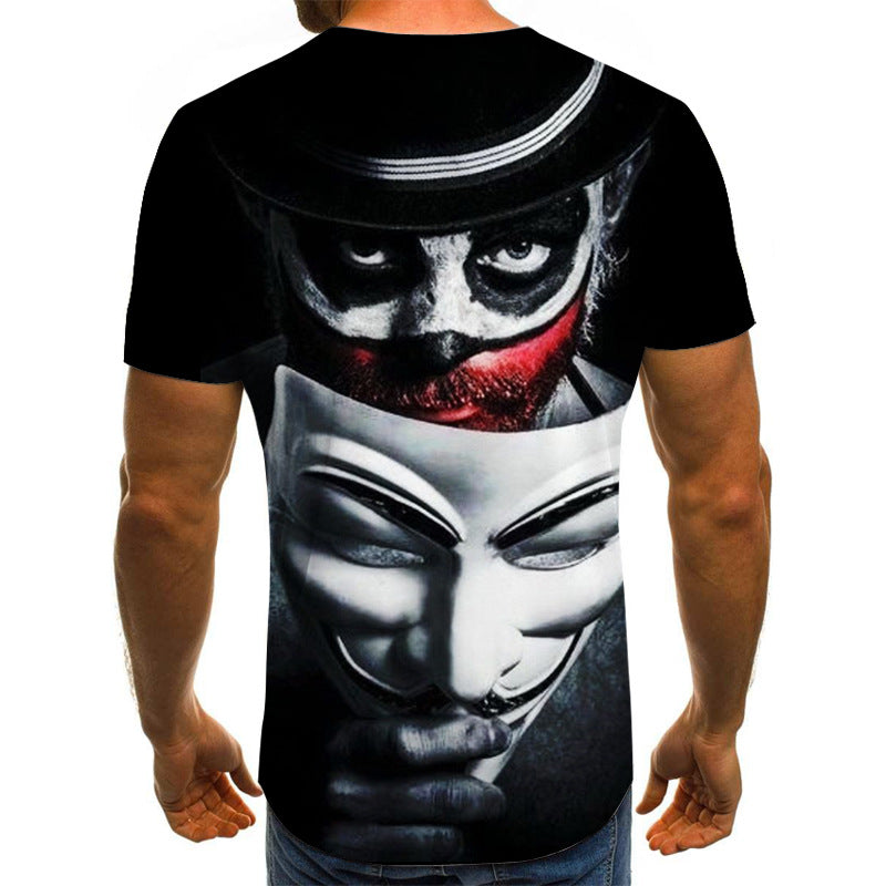 Men's clown 3D printed T-shirt - Amazhona 