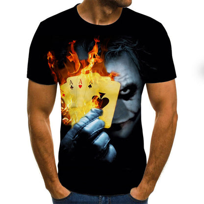 Men's clown 3D printed T-shirt - Amazhona 