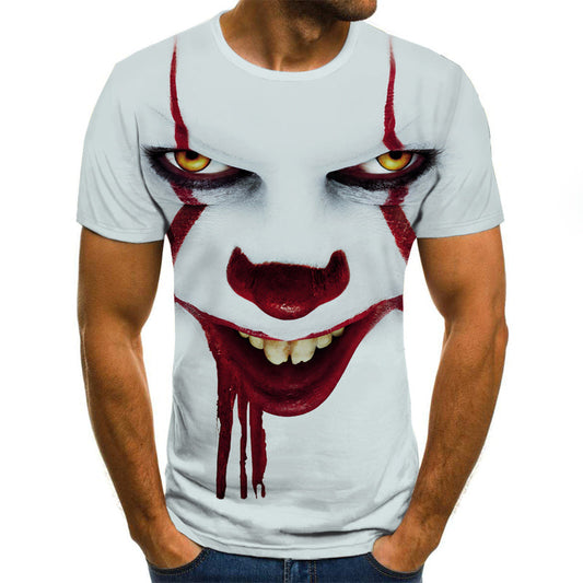 Men's clown 3D printed T-shirt - Amazhona 