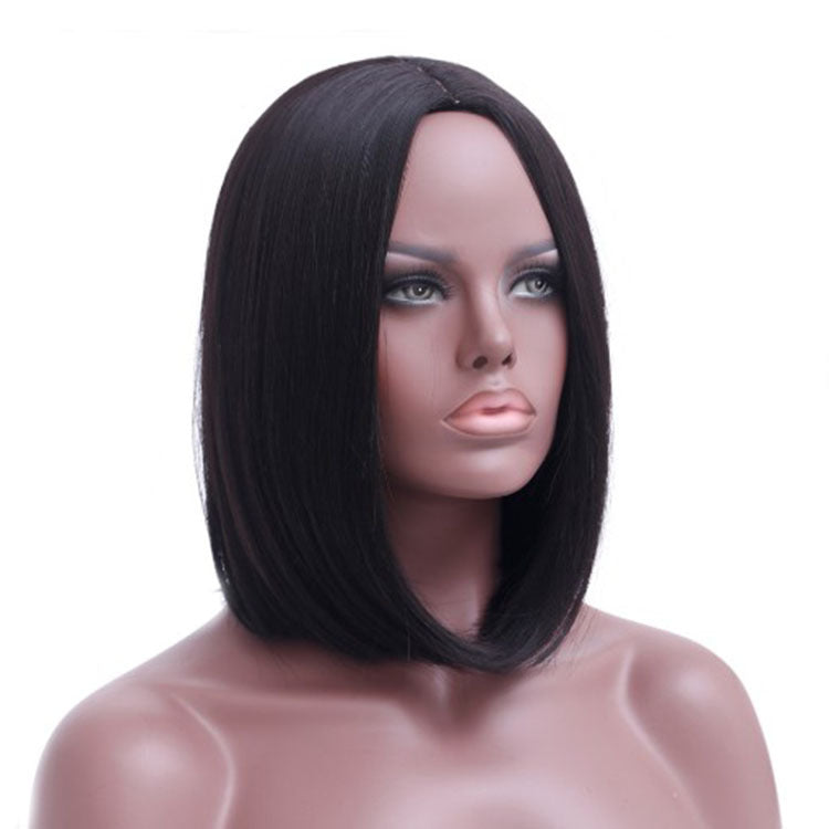 Mid-point black straight hair hood - Amazhona 