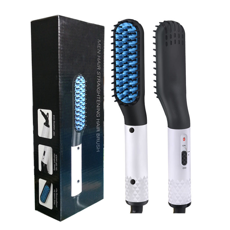 Multifunctional Hair Straightener Hair Comb Brush Men Beard Straightener Straightening - Amazhona 