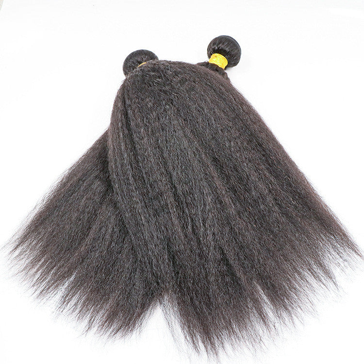 Natural Human Synthetic Fiber Wig Hair Curtain - Amazhona 