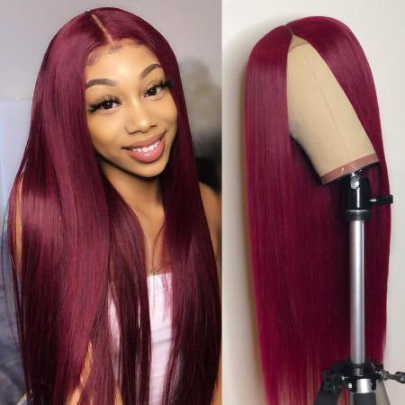 Natural Lace Front Wig Medium Long Straight Hair - Amazhona 