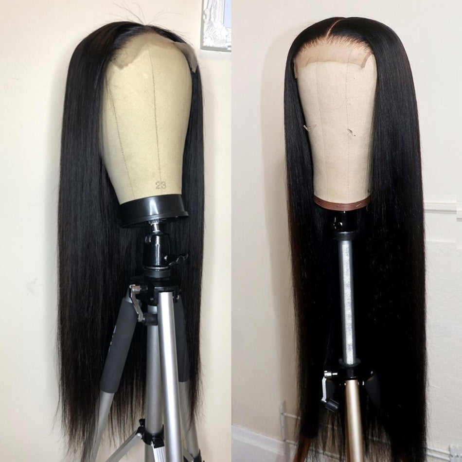 Natural Lace Front Wig Medium Long Straight Hair - Amazhona 