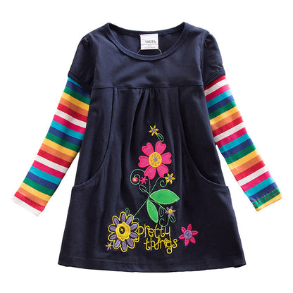 New Autumn And Winter Sequined Children's Girl Dress - Amazhona 