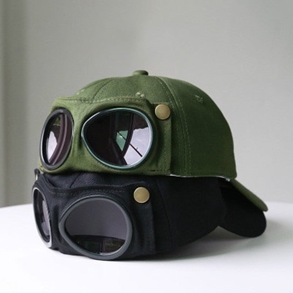 New Aviator Hat Summer Personality Glasses Baseball Cap Female Unisex Sunglasses Cap Male Cap Baseballcap Boys Cap - Amazhona 