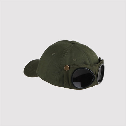 New Aviator Hat Summer Personality Glasses Baseball Cap Female Unisex Sunglasses Cap Male Cap Baseballcap Boys Cap - Amazhona 