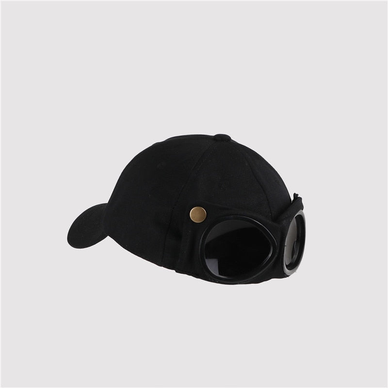 New Aviator Hat Summer Personality Glasses Baseball Cap Female Unisex Sunglasses Cap Male Cap Baseballcap Boys Cap - Amazhona 