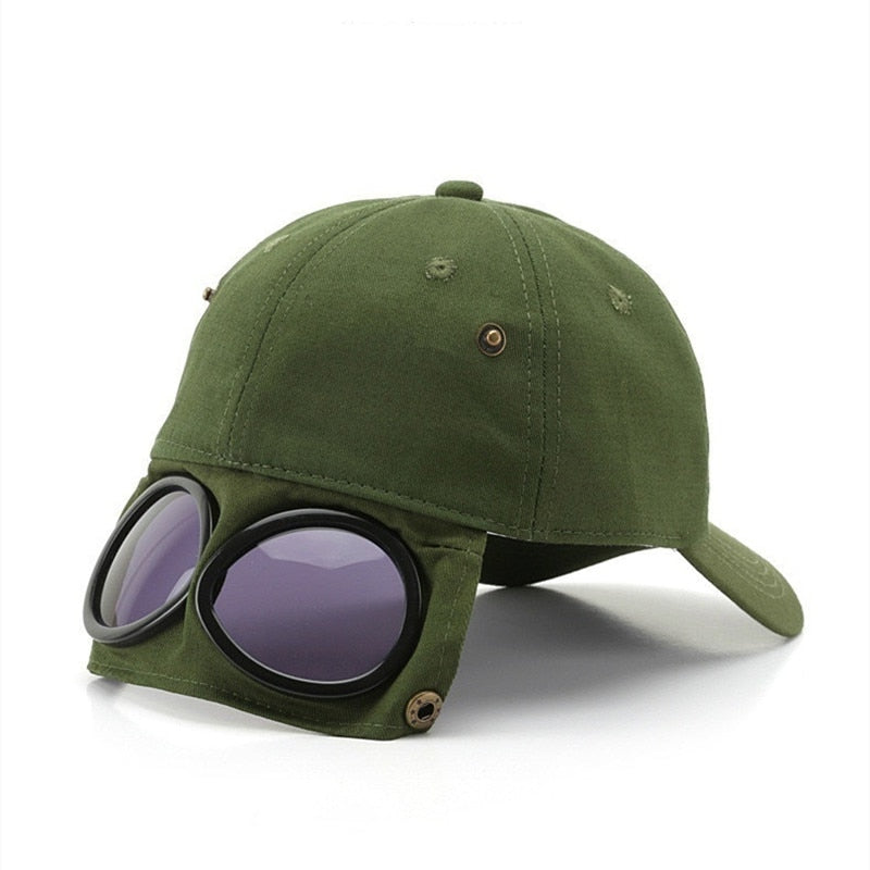 New Aviator Hat Summer Personality Glasses Baseball Cap Female Unisex Sunglasses Cap Male Cap Baseballcap Boys Cap - Amazhona 