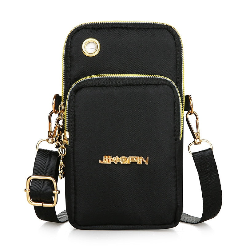 New Balloon Mobile Phone Crossbody Bags for Women Fashion Women Shoulder Bag Cell Phone Pouch With Headphone Plug 3 Layer Wallet - Amazhona 