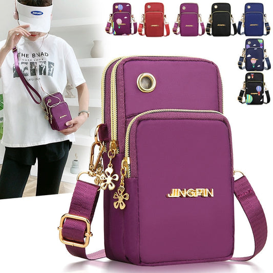 New Balloon Mobile Phone Crossbody Bags for Women Fashion Women Shoulder Bag Cell Phone Pouch With Headphone Plug 3 Layer Wallet - Amazhona 