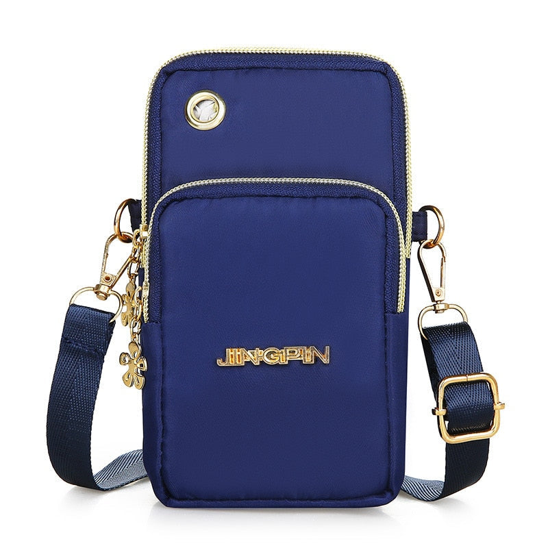 New Balloon Mobile Phone Crossbody Bags for Women Fashion Women Shoulder Bag Cell Phone Pouch With Headphone Plug 3 Layer Wallet - Amazhona 