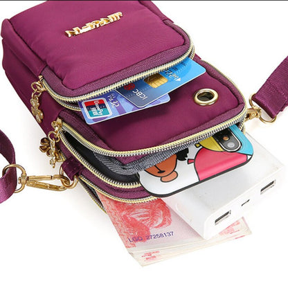 New Balloon Mobile Phone Crossbody Bags for Women Fashion Women Shoulder Bag Cell Phone Pouch With Headphone Plug 3 Layer Wallet - Amazhona 