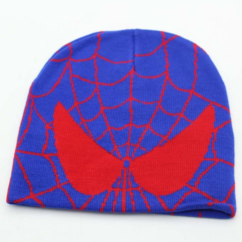 New Cartoon Spider Embroidered Beanies Hat Men Winter Autunm Warm Knitted Bonnet Cap Soft Wool Skullies Beanies Caps Boys Gifts - Amazhona 