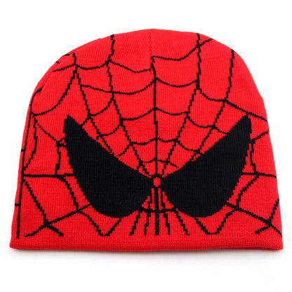 New Cartoon Spider Embroidered Beanies Hat Men Winter Autunm Warm Knitted Bonnet Cap Soft Wool Skullies Beanies Caps Boys Gifts - Amazhona 