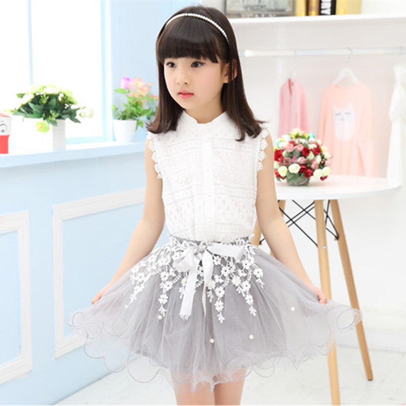 New Hot-selling Girls Fashion Lace Beaded Dress - Amazhona 