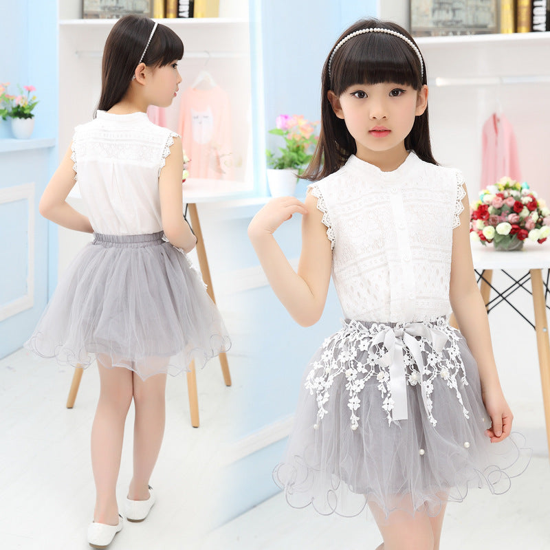 New Hot-selling Girls Fashion Lace Beaded Dress - Amazhona 