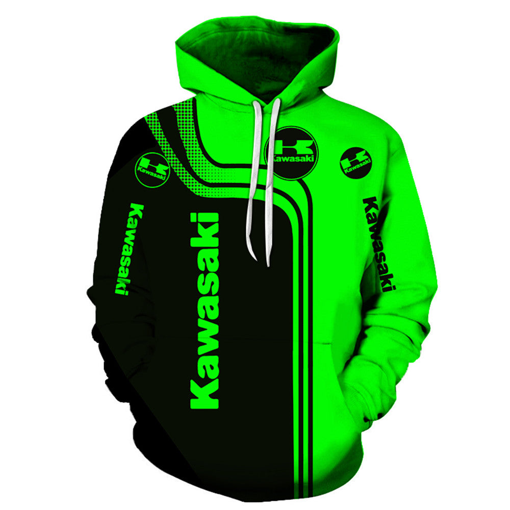 New Kawasaki Harajuku Women's Hooded Sweatshirt 3D Printing Zipper Casual Sportswear Autumn - Amazhona 