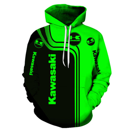 New Kawasaki Harajuku Women's Hooded Sweatshirt 3D Printing Zipper Casual Sportswear Autumn - Amazhona 