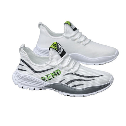 New Men Casual Shoes Breathable Mesh Sneakers Comfortable Walking Footwear Sport Shoes Lace Up Walking Shoes - Amazhona 