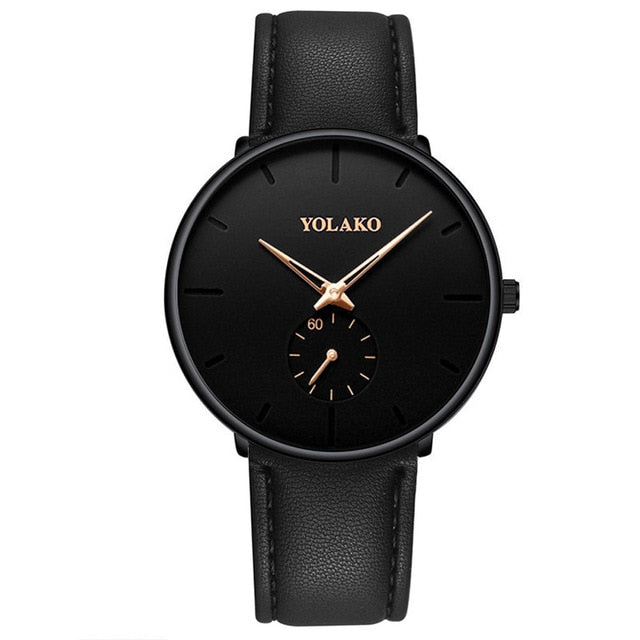 New Mens Ultra ThinMinimalist Quartz Casual Leather Watches Men Watch Male Simple Stainless Steel Mesh Band Clock Reloj Hombre - Amazhona 